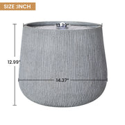 Ridged Concrete-Finish Bowl Fountain — interior bowl detail showing depth and grain