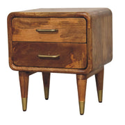 Amber Oak Solid Wood Nightstand