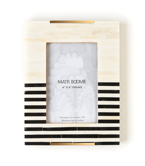 Striped Bone Inlay Picture Frame
