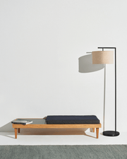 Metal Arm Drum Shade Floor Lamp