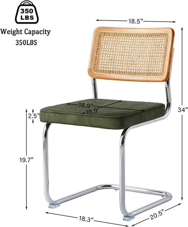 Cane Back Cantilever Dining Chair Set – dining room set (view 2) | Roost & Roam