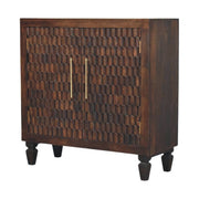 Carved Mango Wood Two-Door Sideboard