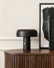 Dome Shade Dimmable Table Lamp — back and side profile detail