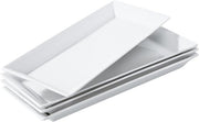 White Porcelain Rectangular Serving Platters Set
