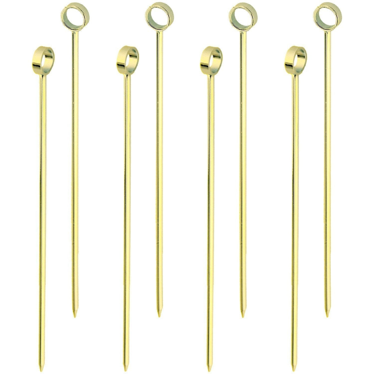 Gold-Finish Steel Cocktail Picks Set