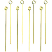 Gold-Finish Steel Cocktail Picks Set