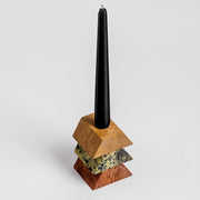 Modular Gemstone Triangle Candelabra Set