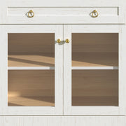 Arched Glass-Door Bar Cabinet