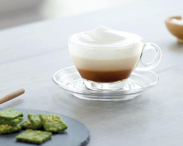 Clear Glass Latte Cup Set