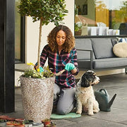 Stone-Finish Tall Round Planter Set