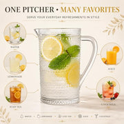 Hobnail Clear Glass Pitcher
