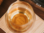Engraved Wood Turntable Coaster Set