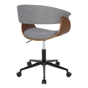 Mid-Century Upholstered Swivel Office Chair