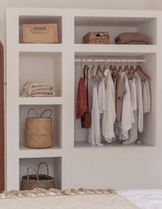Chevron Seagrass Storage Basket