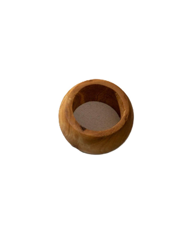 Turned Olive Wood Napkin Ring Set