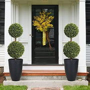 Stone-Finish Tall Planter Set