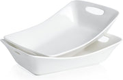 White Porcelain Handled Serving Bowl Set