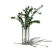 Clear Glass Tube Vase With Stand