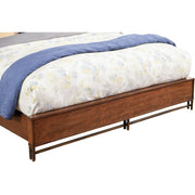 Geometric Panel Wood Bed Frame