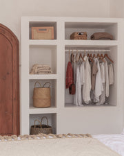 Chevron Seagrass Rope Storage Basket