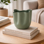 Asymmetrical Wave Rim Aluminium Vase