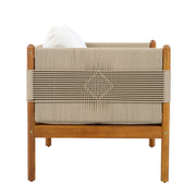 Acacia Wood Diamond Rope Club Chair — alternate view or variant option