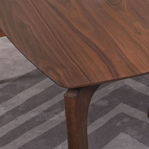 Walnut Veneer Dining Table and Chair Set
