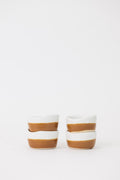 Two-Tone Ceramic Pinch Bowl Set