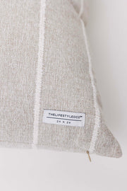 Jolie Textured Slub Stripe Pillow, 3 Sizes