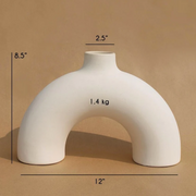 Arch-Form Matte Ceramic Vase