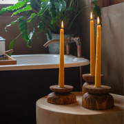 Hand-Turned Pine Taper Candleholder