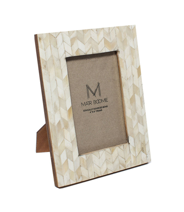Chevron Bone Inlay Picture Frame