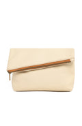 Surplus Leather Asymmetric Makeup Bag