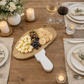Wood and Marble Mushroom Serving Board