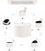 Boucle Round Storage Ottoman – ottoman (view 3) | Roost & Roam