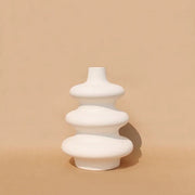 Stacked Contour Ceramic Vase