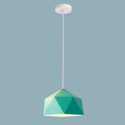 Geometric Faceted Iron Pendant Light