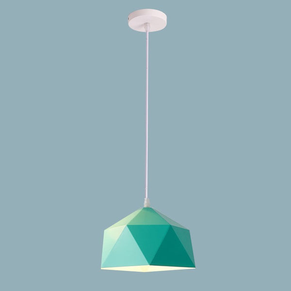Geometric Faceted Iron Pendant Light