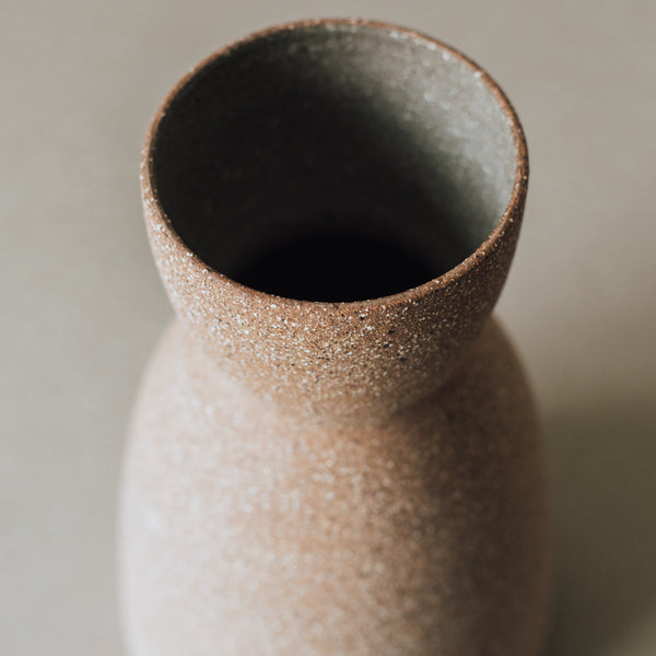 Hourglass Stoneware Ceramic Vase