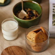 Fluted Glass Storage Jar Set