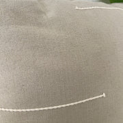 Embroidered Cotton Tassel Throw Pillow