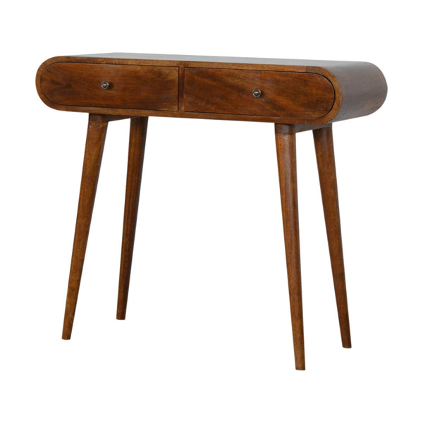 Rounded Mango Wood Console Table