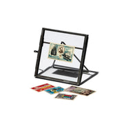 Steel and Glass Double-Sided Photo Frame