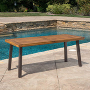 Acacia and Woven Wicker Outdoor Dining Set — packaging and unboxing view