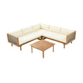 Acacia Wicker Sectional Outdoor Sofa Set