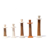 Recycled Leather Ceramic Candlestick