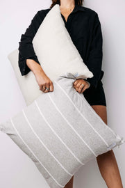Jolie Textured Slub Stripe Pillow, 3 Sizes