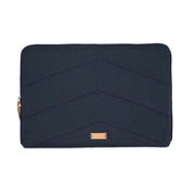 Navy Cotton Quilted Laptop Sleeve