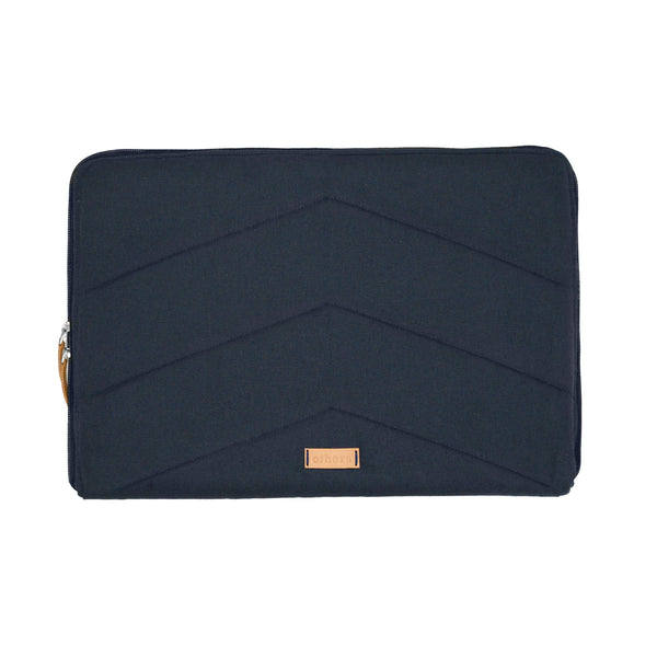 Navy Cotton Quilted Laptop Sleeve