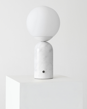 Marble Globe Tall Table Lamp